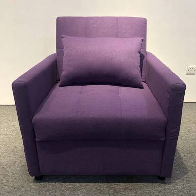 现代简约单人位折叠推拉沙发床出租房小户型客厅可拆洗布艺沙发床