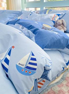 被套单件纯棉100全棉被罩单人单独儿童150x200被单180x2201.5米床