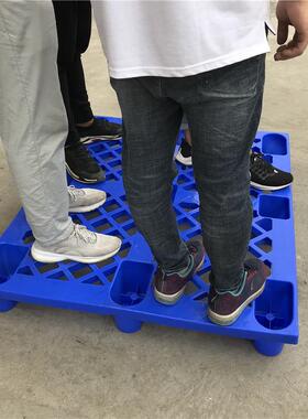 蓝色便宜九脚塑料卡板黑色塑料托盘栈板车间叉车栈板