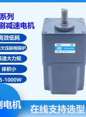 24V 36V 48V 220V 25W-1000W直流高低压有感无刷减速马达变速电机