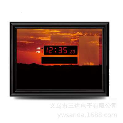 FAJ-L4030A升级款点阵显示LED数码管时间提醒电子万年历闹钟