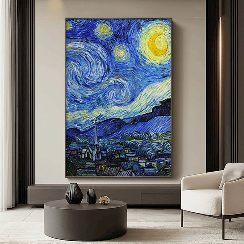 梵高装饰画世界名画星空客厅挂画