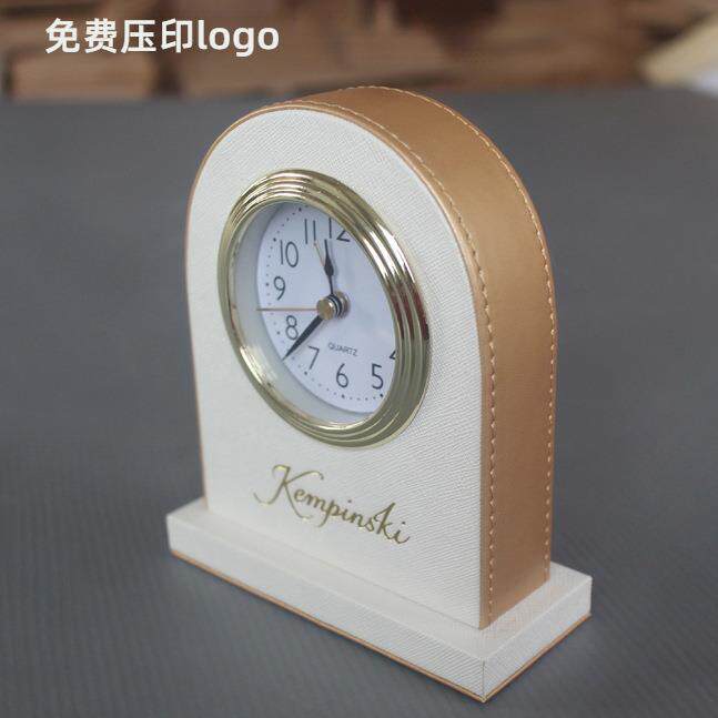 工厂直销高档星级酒店客房皮具杂件服务指南纸巾盒便签夹托盘闹钟