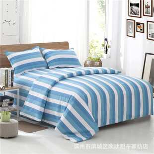 厂家供应老粗布四件套加厚加密成人双人博兴老粗布床单四件套