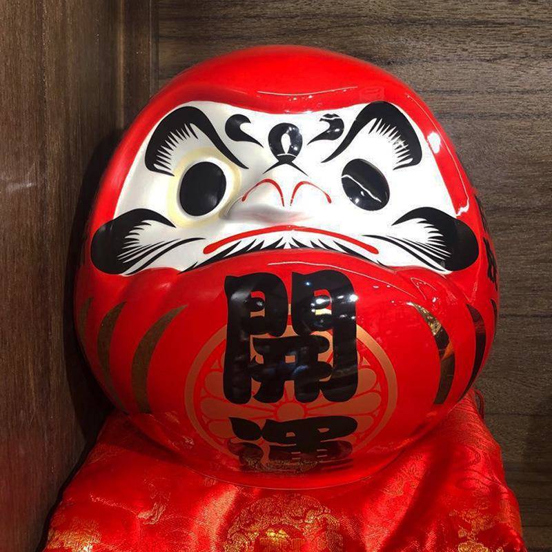大号达摩日式陶瓷开运达摩存钱罐寿司店装饰摆件日系风格祖师达摩