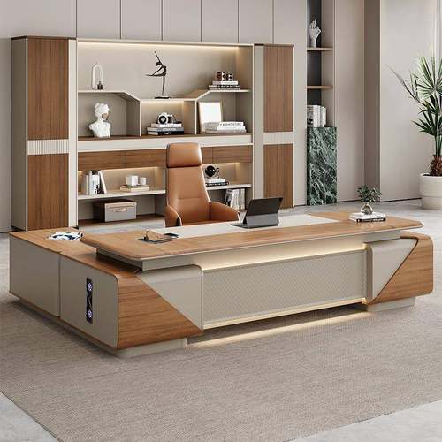 格创深圳办公家具厂E0级环保高档老板桌办公桌简约办公室总裁桌大