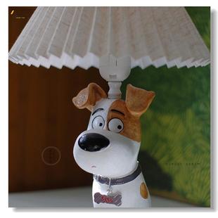 可爱卡通小狗台灯儿童房卧室床头灯插电充电遥控调光小夜灯男孩