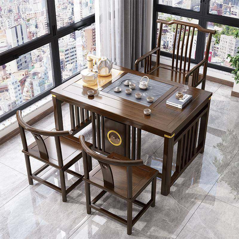 实木茶桌阳台全套小款新中式小户型茶台组合现代简约客厅茶几