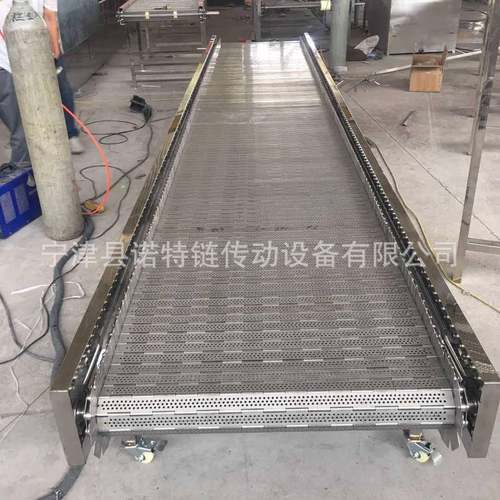 龙虾清洗链板输送机板栗不锈钢输送机藕片清洗机不锈钢链板输送机