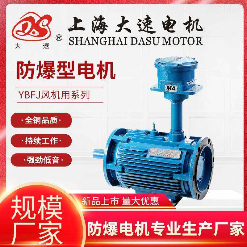 上海大速供应YBFJ系列三相异步电机卧立式全铜电动机隔爆型电动机