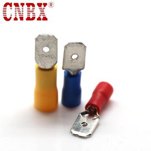 冷压端子预绝缘6.3插片MDD1.25 110直销公母接头接插件