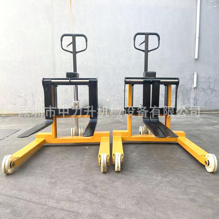 手动液压高起升托盘搬运车小型装卸车拖车升高叉车地牛