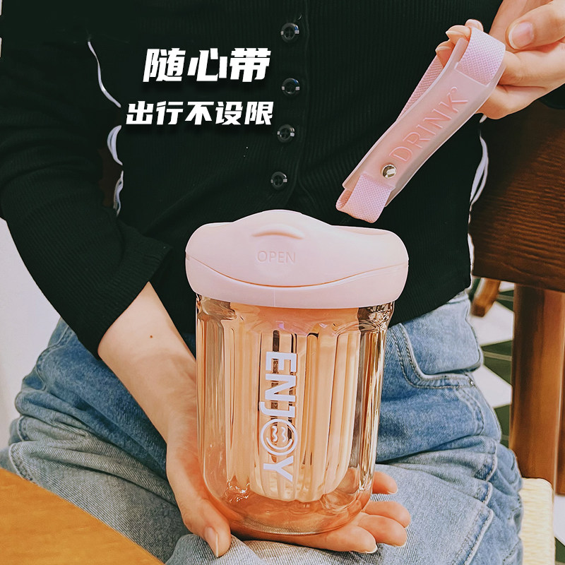 夏季水杯可爱女高颜值学生敞口杯