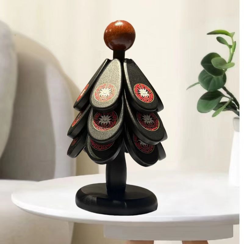 一棵树隔热垫实木餐垫创意防烫垫家用餐台碗垫杯垫圣诞树隔热垫