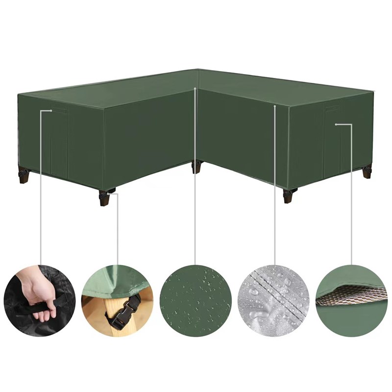 420D牛津布转角沙发罩 户外花园家具罩防尘罩带防水胶条 透气窗