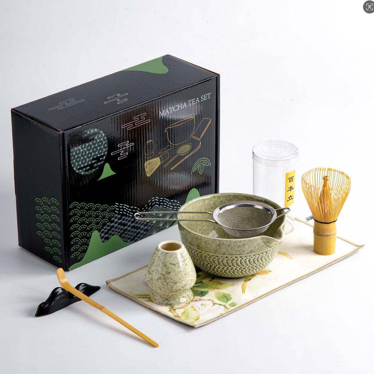 抹茶茶具套装7件套4件套抹茶碗带嘴日式茶筅白本立茶筅立