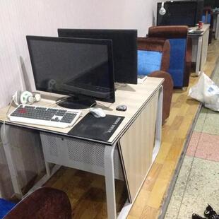 网吧桌椅新款电竞网咖浏览室桌椅沙发双人沙发抽屉式网吧桌椅