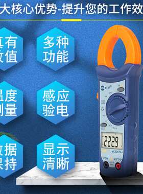 伊万厂家VC3267A+自动量程真有效值相对值温度验电万用钳形表