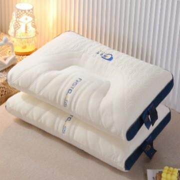 枕头不塌陷枕芯一对48x74cm护颈枕成人家用乳胶枕纤维枕头芯