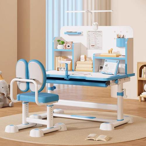 儿童学习桌小学生写字作业书桌家用课桌椅可升降矫正坐姿桌子套装