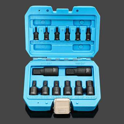 14件中飞大飞气动内六角风炮连体批头H2.5-H19电动风动旋具套筒