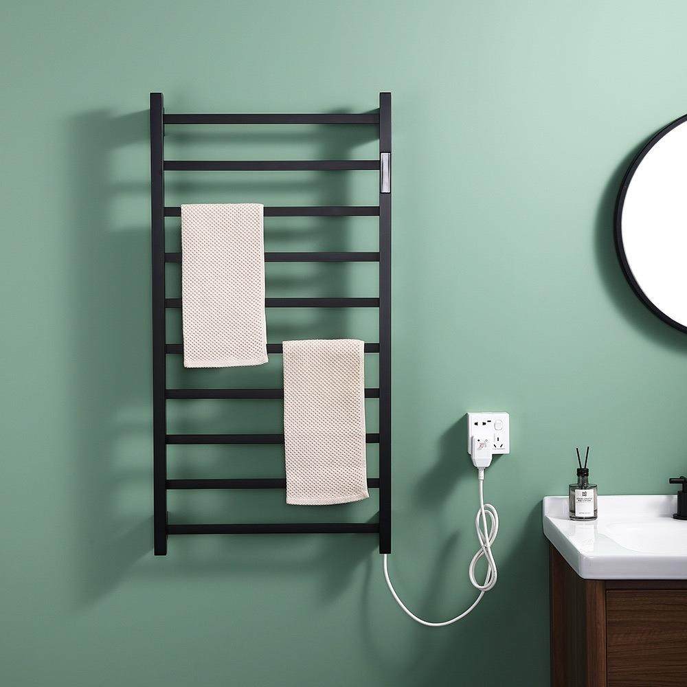 简约触屏智能定时加热304不锈钢电热毛巾杆卫生间浴巾架毛巾杆