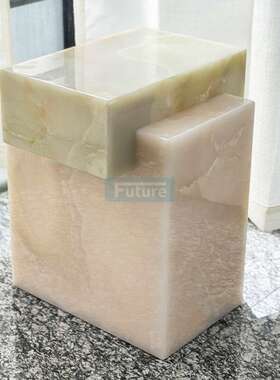 天然大理石白玉拼接青玉边几现代简约轻奢咖啡桌客厅茶几多风格