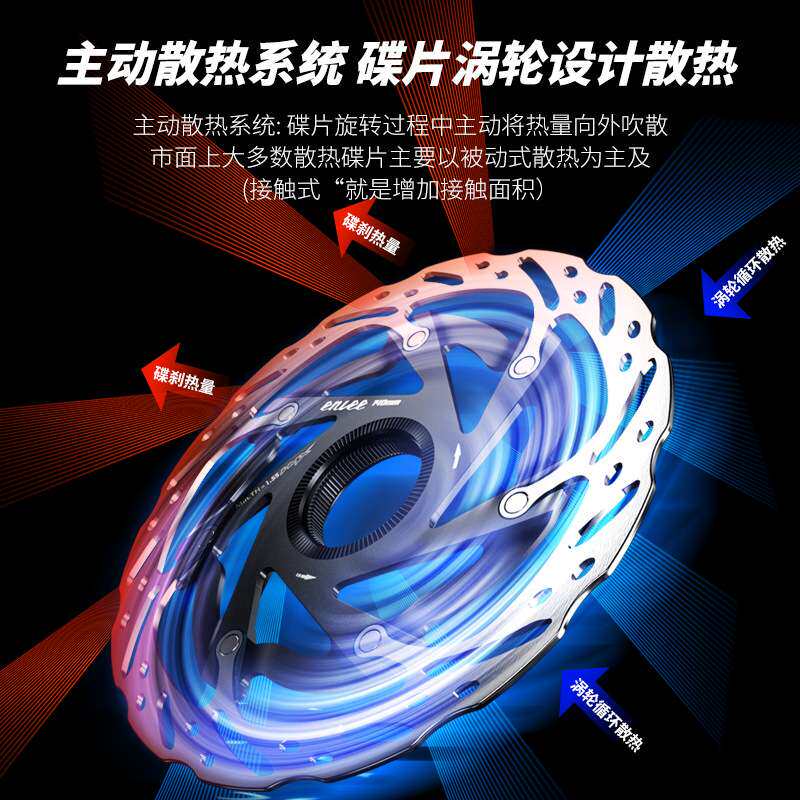 自行车中锁散热碟片 山地公路车扇热碟盘中锁刹车片碟刹盘140/160