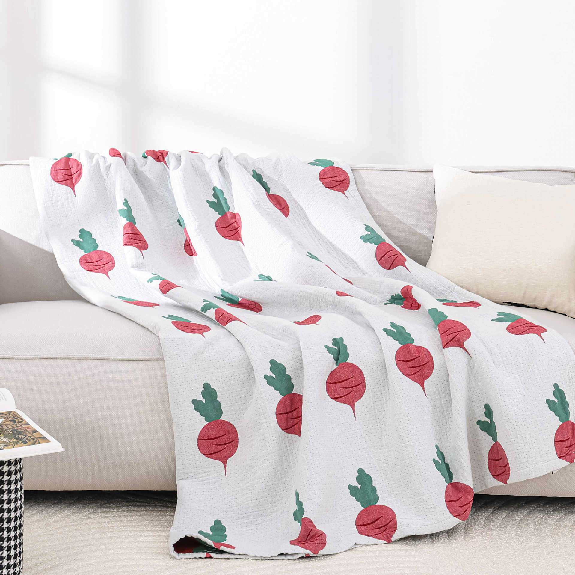 夏天高级纱布毛巾被纯棉成人夏季盖毯毯子全棉家用多层薄厚款双人