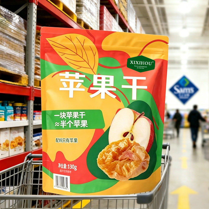 【会员超市】苹果干红富士果蔬干无糖无添网红孕妇零食散装烘干脆