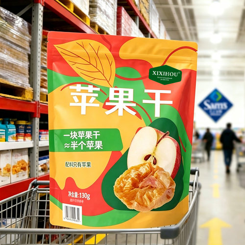 【会员超市】苹果干红富士果蔬干无糖无添网红孕妇零食散装烘干脆