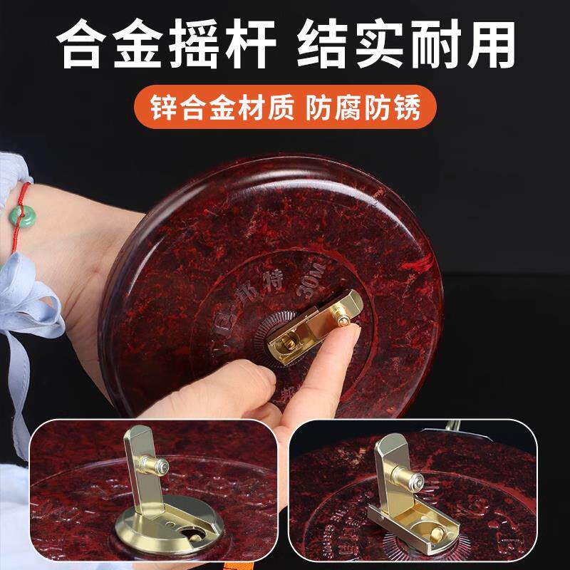 皮卷尺高精度便携式皮尺/20/30/50m/100米软尺麻布米尺耐磨工程尺