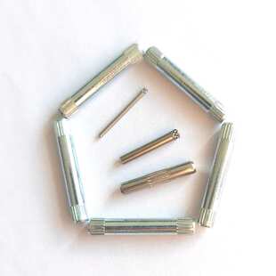 销子销钉 不锈钢双头单头中间段压花滚花直纹网纹定位实心圆柱销