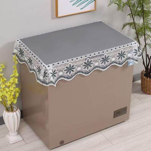 新款防水防油遮盖冰柜防尘盖家用翻盖式保温上翻门长方形防滑盖巾