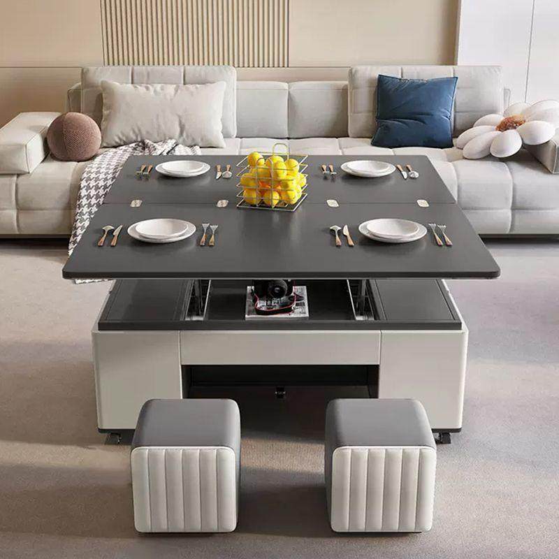 多功能升降折叠茶几客厅家用餐桌小户型轻奢简约茶桌一体储物