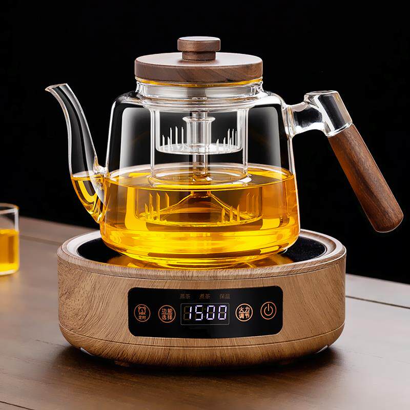 煮茶壶茶具套装2025新款烧茶壶电热煮茶一体电陶炉玻璃泡茶具家用