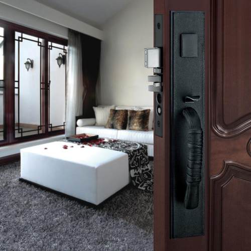 古铜黑色仿古大双开入户大门锁实木大门锁泰好锁LC118118-ACFB