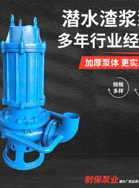 ZJQ潜水渣浆泵潜水式高铬合金河道渣浆泵立式大流量潜水抽沙泵