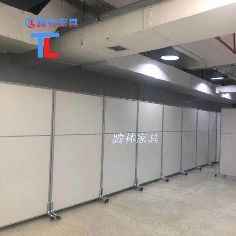 工厂移动折叠屏风隔断厂房车间铝合金带轮子办公室活动隔断屏风