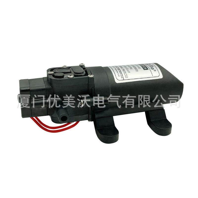 高压电动洗车水泵微型隔膜泵12V自吸直流带压力开关