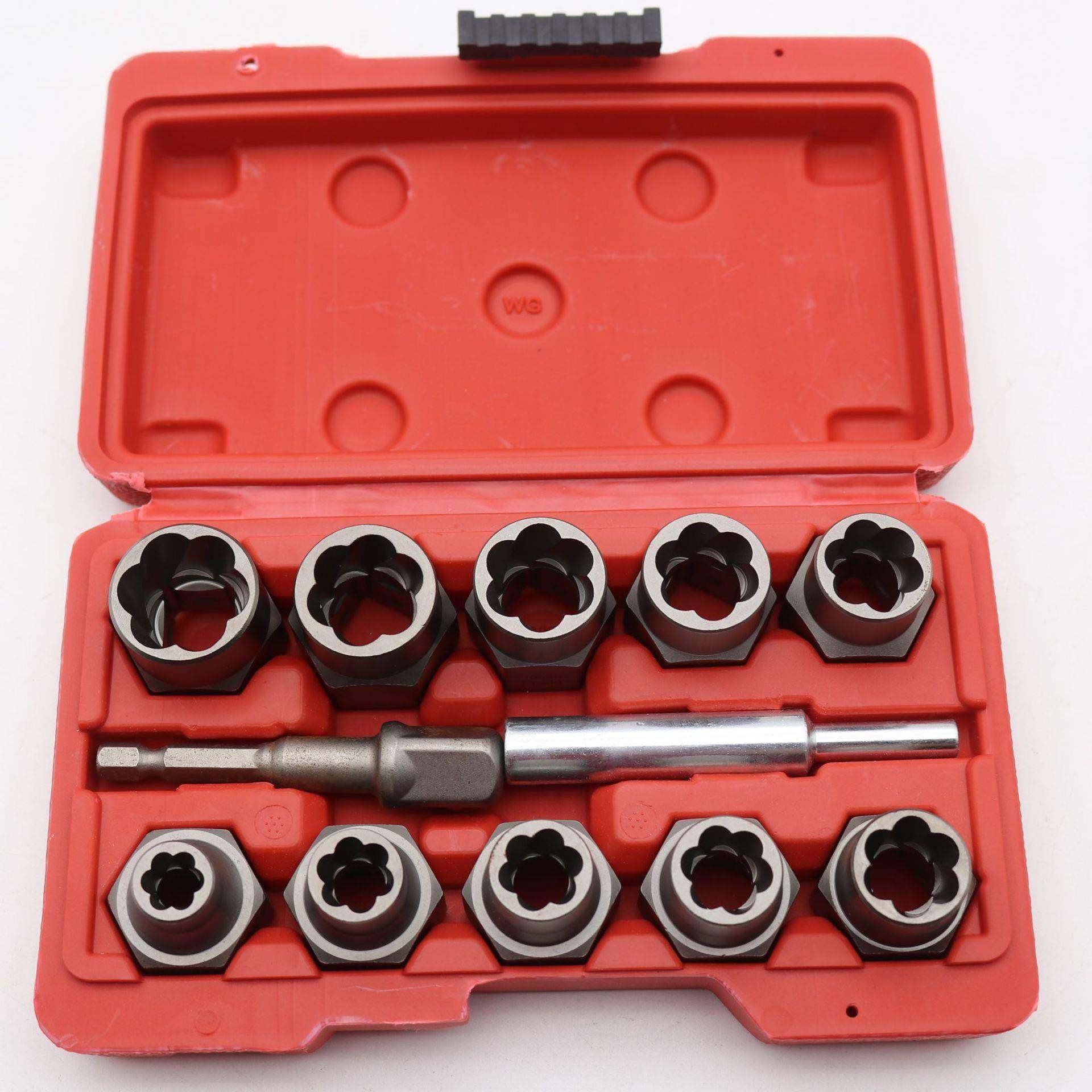 11/12pcs套装螺帽取出器破损残缺螺丝螺母取出器断丝取