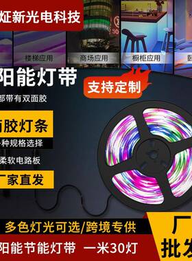 LED太阳能灯带户外庭院装饰灯带灯条花园布置造景led灯带氛围灯带