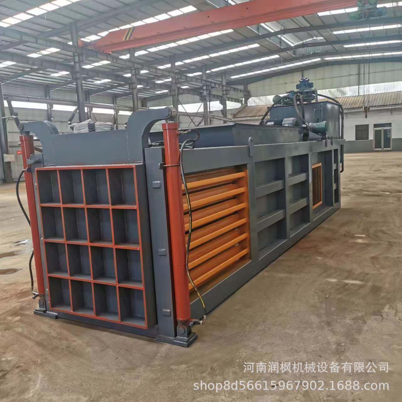塑料瓶编织袋薄膜压缩机纸箱全自动液压打包机大型废纸打包机