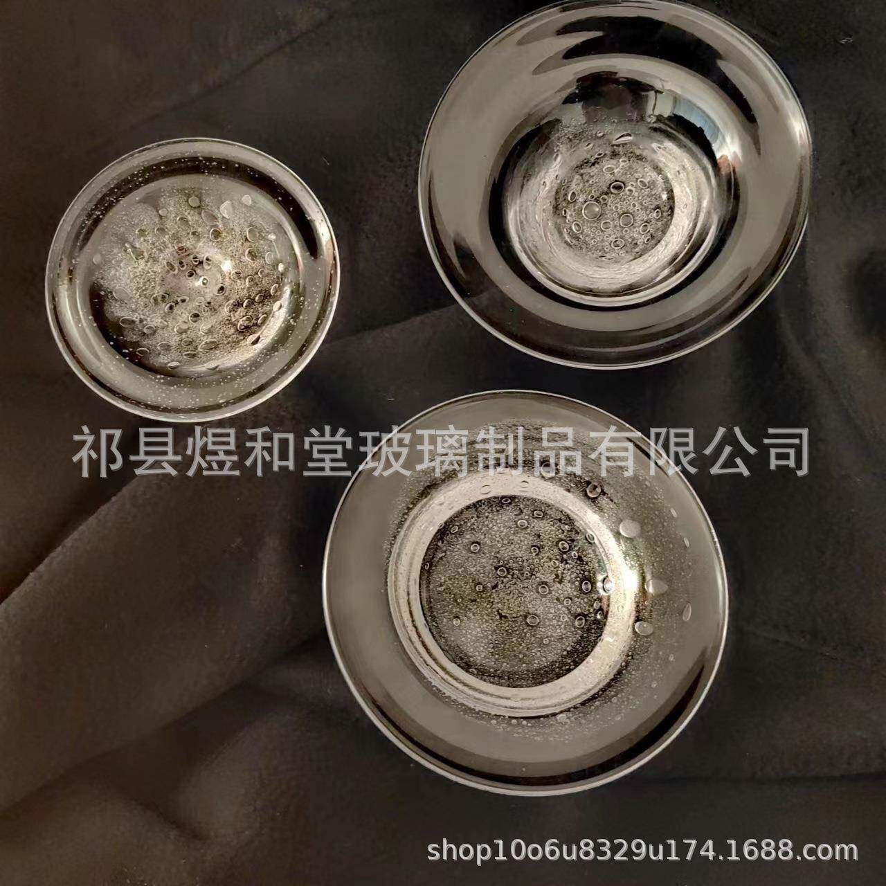 中式纯手工造气泡盘透明点心盘茶具托盘茶道茶壶垫壶承茶点盘