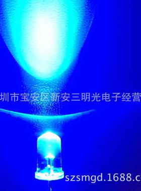 供应F5单闪蓝色发光二极管5MM单闪蓝发光二极管