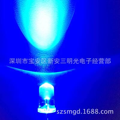 供应F5单闪蓝色发光二极管5MM单闪蓝发光二极管