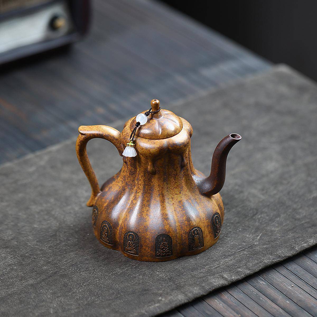 思贤特高温柴烧段泥茶壶家用宜兴紫砂壶工堂直播供头茶具