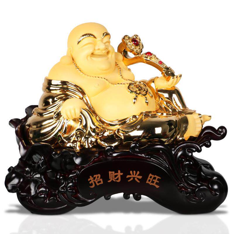 树脂工艺品招财佛摆件招财兴旺沙金客厅公司开业乔迁送礼工厂