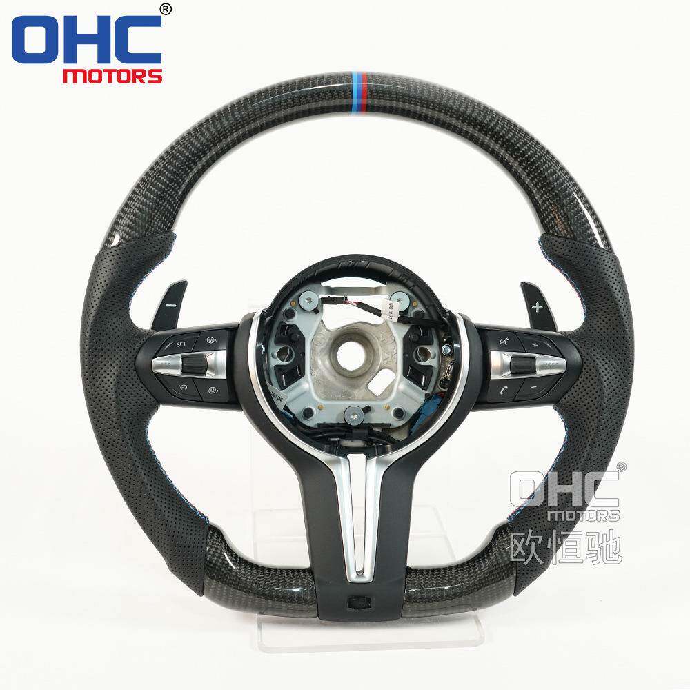 爆品适用于BMW宝马1-7系X1-X4碳纤方向盘总成老改新改装升级