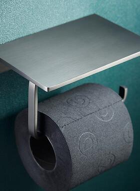 枪灰色全铜纸巾架卫生间纸巾盒壁挂式厕所抽纸盒浴室洗手间卷纸架